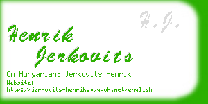 henrik jerkovits business card